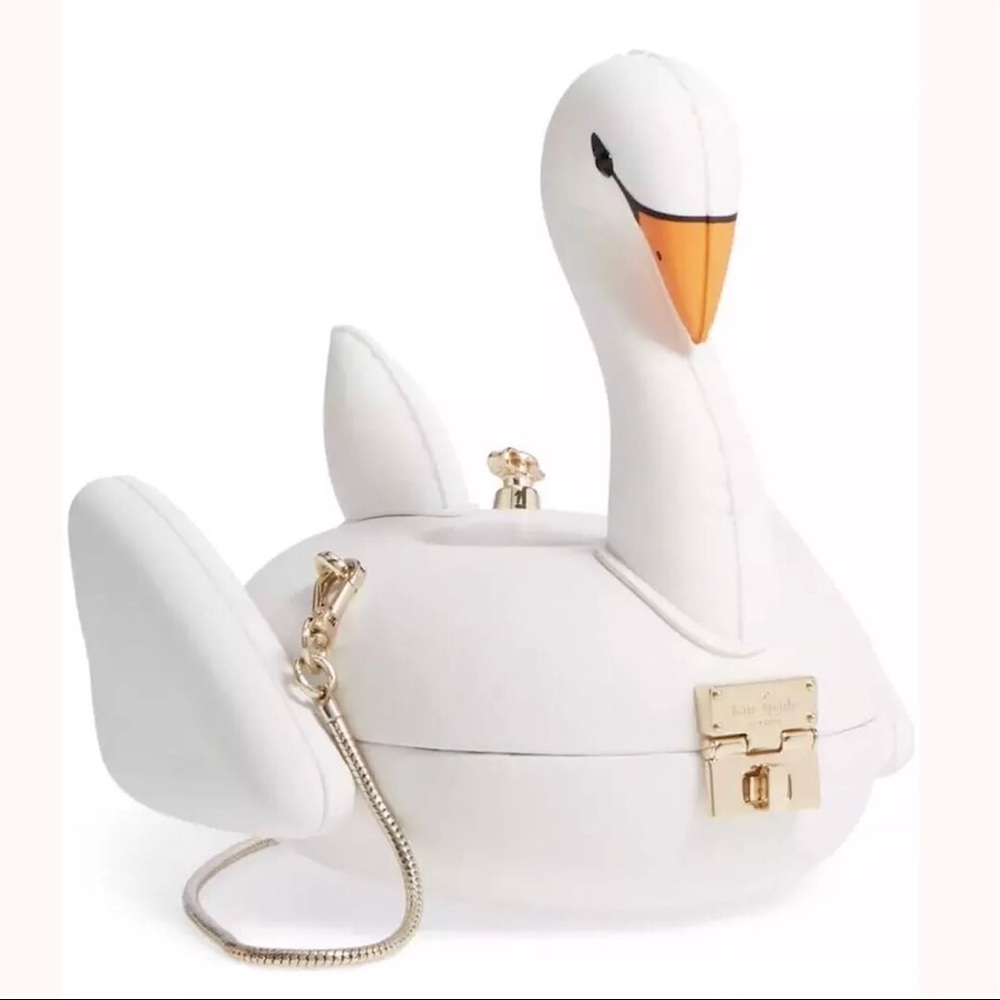 KATE SPADE Checking In 3D Swan Pool Float Bag - Picture 1 of 8